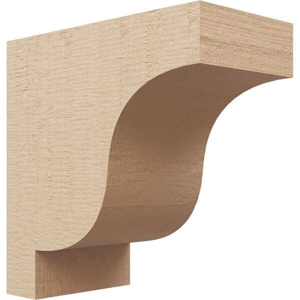 Ekena Millwork 5"W x 10"D x 10"H Classic Newport Rough Cedar Woodgrain TimberThane Corbel, Primed Tan CORUR05X10X10NEWRCPR - main